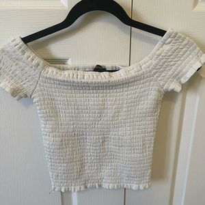 Smocked Dynamite off the shoulder top